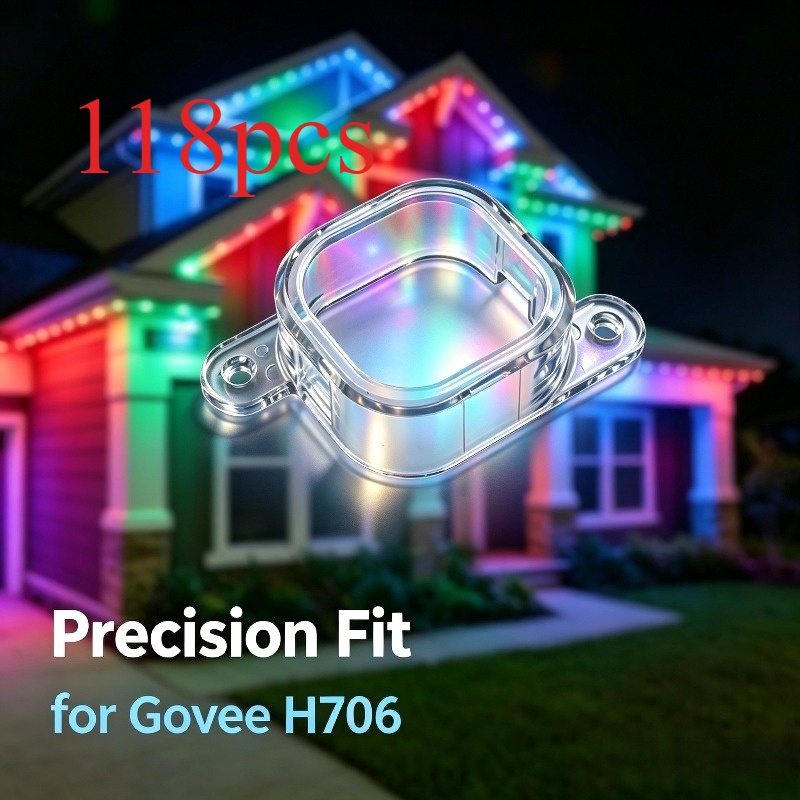 Outdoor Lighting Govee - Clip luminose a LED trasparenti da