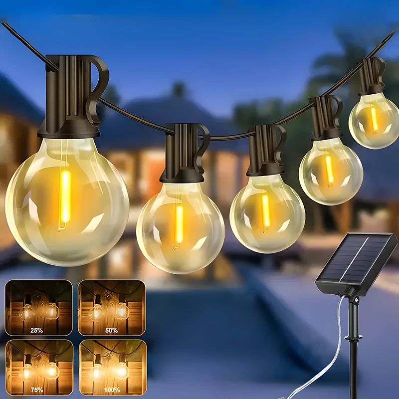 String Light Bistro - G40 Led Solar Globe Led String