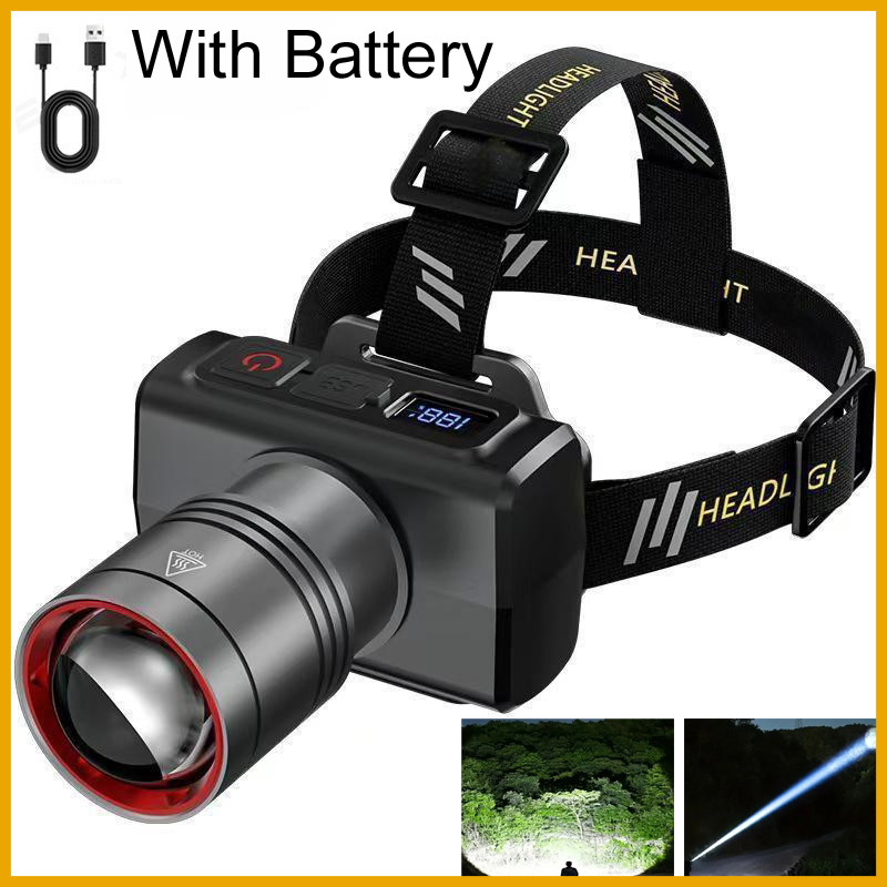 Outdoor Lighting With Sensor - Lampada Frontale LED Digitale Ricaricabile 2026,