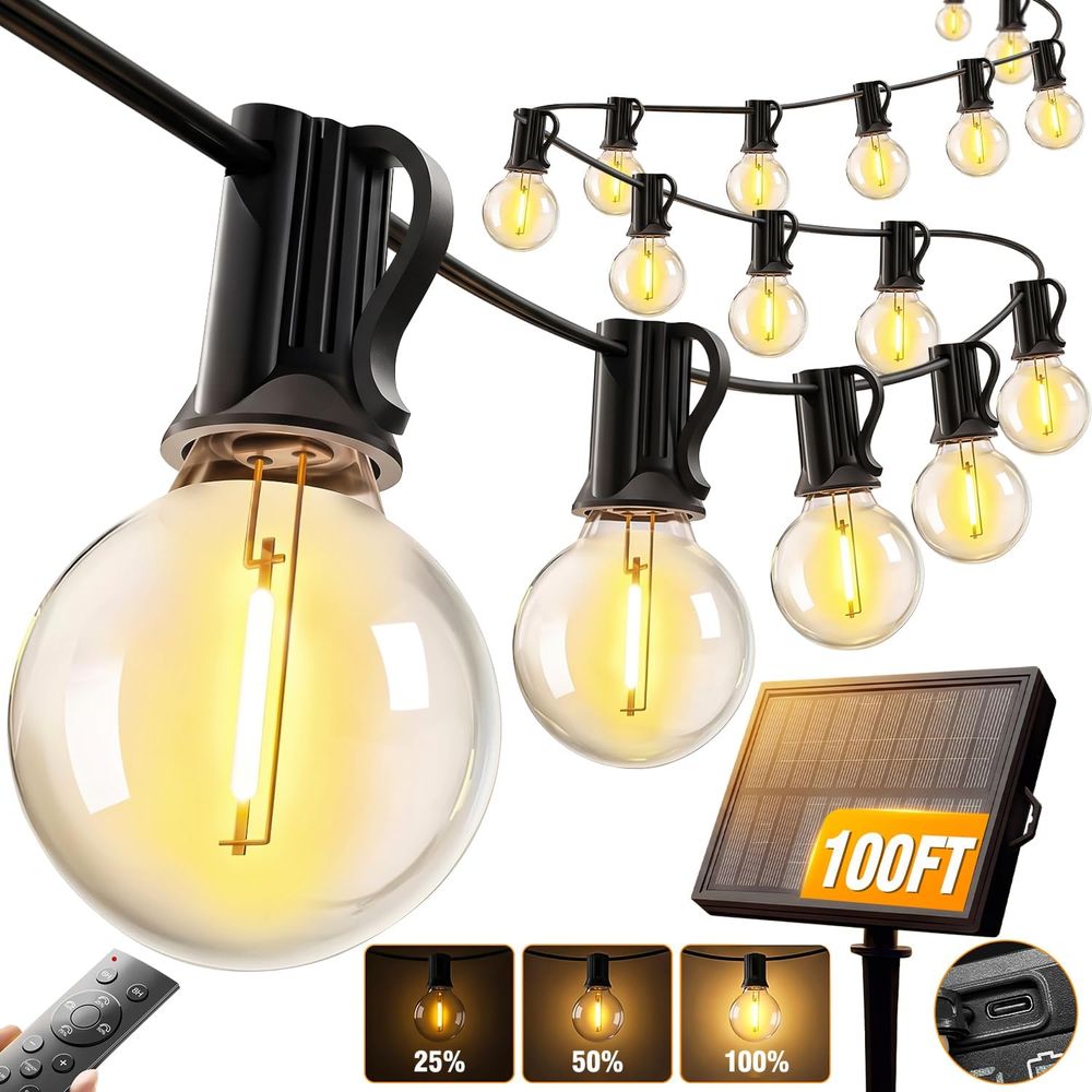 String Light Bistro - Luci a stringa da esterno 100T,