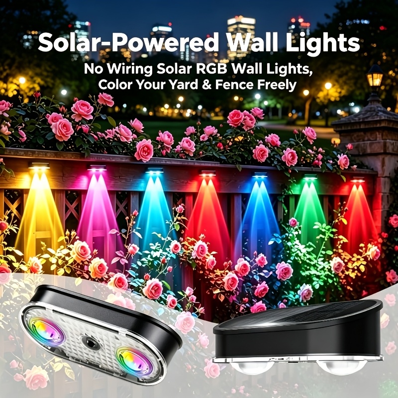 Outdoor Lighting Amazon - Luce Solare RGB per Recinzione IP44,