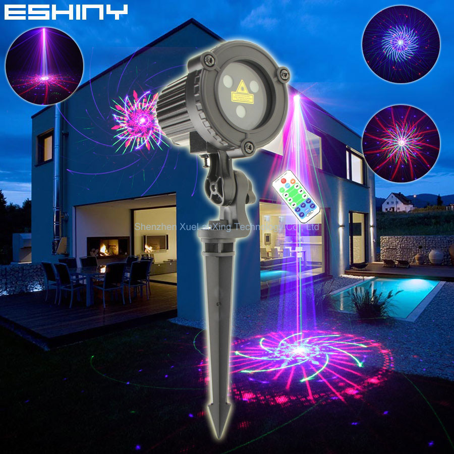 Outdoor Lighting Amazon - ESHINY RGB Laser Landscape Light Moving