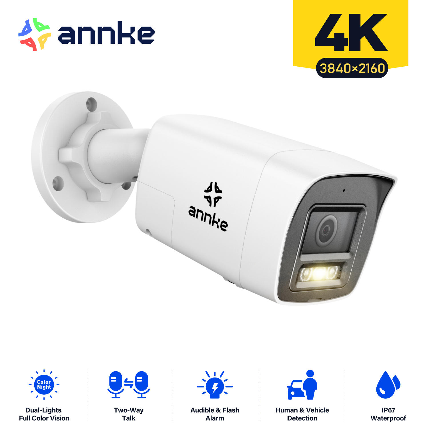Outdoor Lighting Under Roof - Annke 8MP 4K HD Telecamera di
