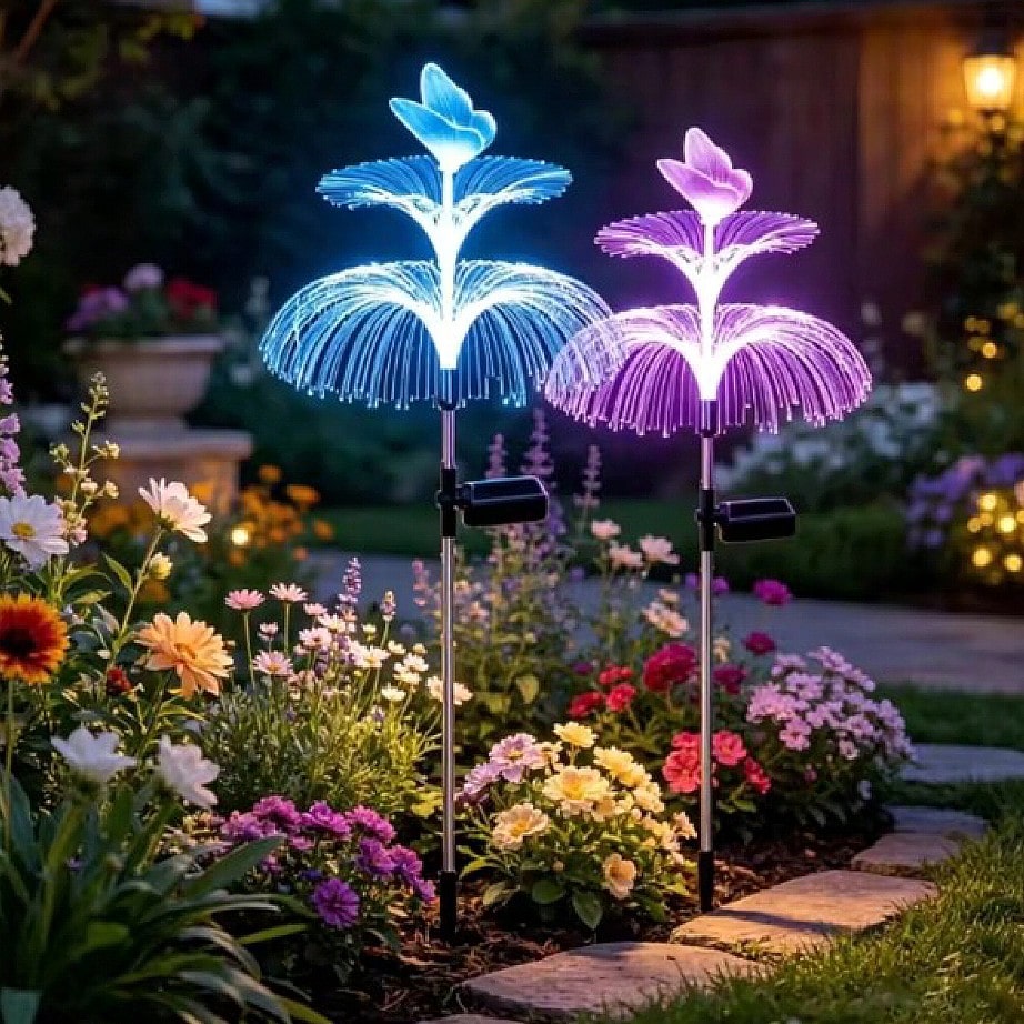 Outdoor Lighting Jellyfish - 2 luci da giardino a energia
