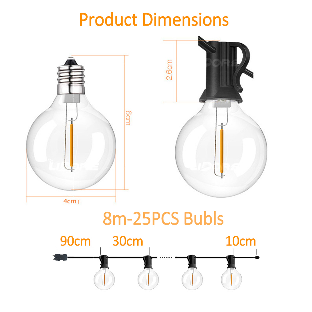 Luci a Corda G40 per Esterni,  - String Light Bistro recensione e prezzo