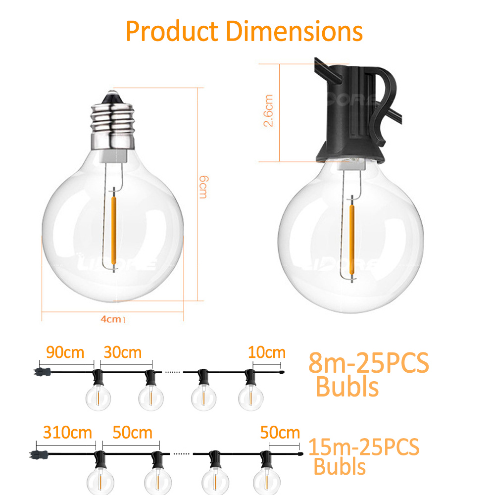 Catena di Luci G40 con Lampadi - String Light Bistro recensione e prezzo