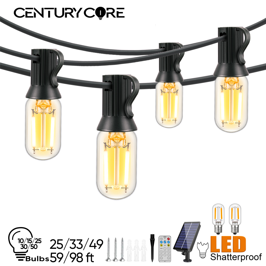 Luci a stringa solari a LED T2 - String Light Bistro recensione e prezzo