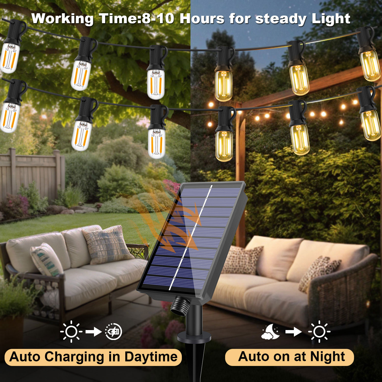 Luci a stringa solari a LED T2 - String Light Bistro recensione e prezzo