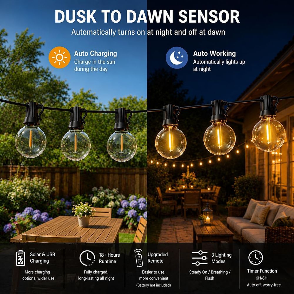 Luci a stringa da esterno 100T - String Light Bistro recensione e prezzo