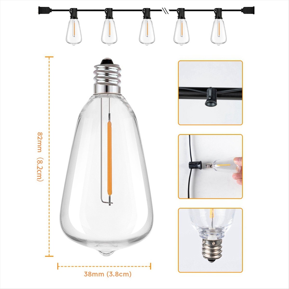 Top ST38 Stringa di luce a LED - String Light Bistro recensione e prezzo