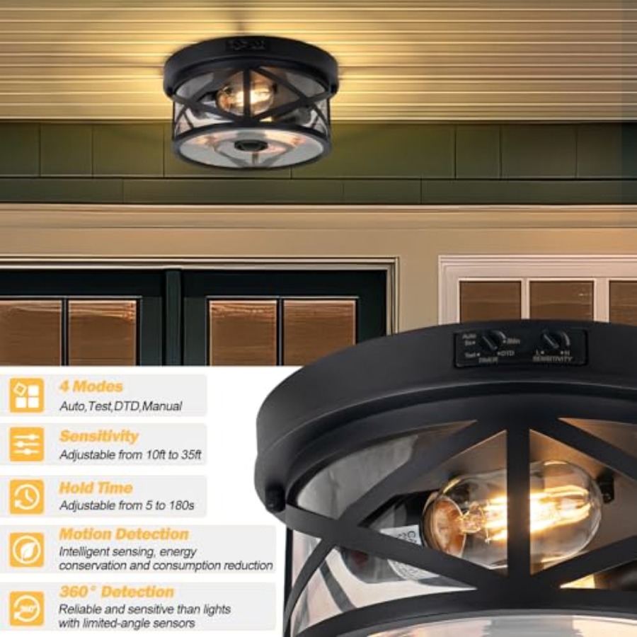 Lampada da soffitto per estern - Outdoor Lighting With Sensor recensione e prezzo