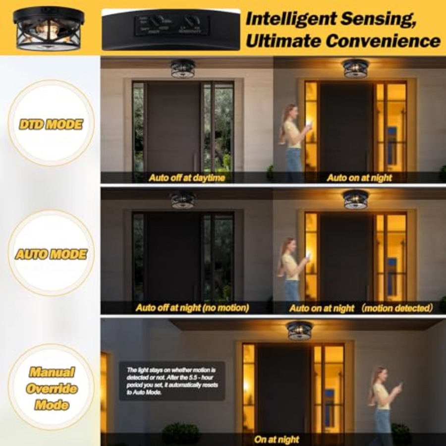 Lampada da soffitto per estern - Outdoor Lighting With Sensor recensione e prezzo